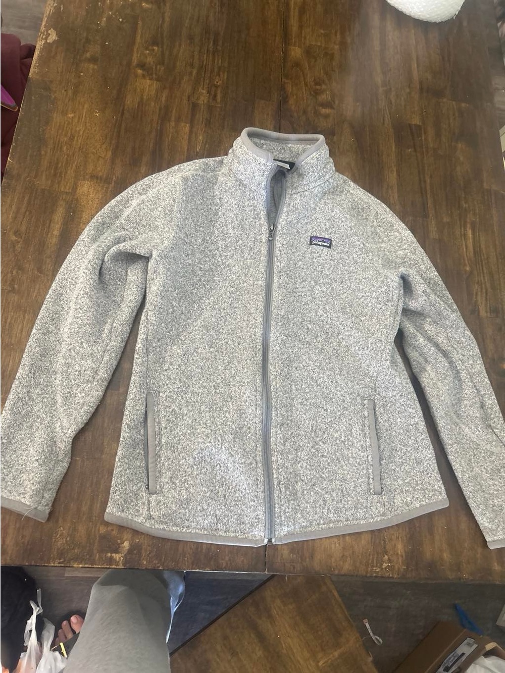Patagonia Light Gray Women's Full-Zip Fleece Jacket